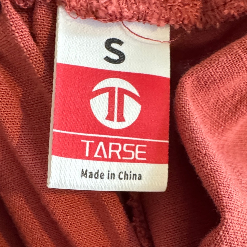 Tarse burnt Red Ruffle linen Pants - Picture 3 of 5